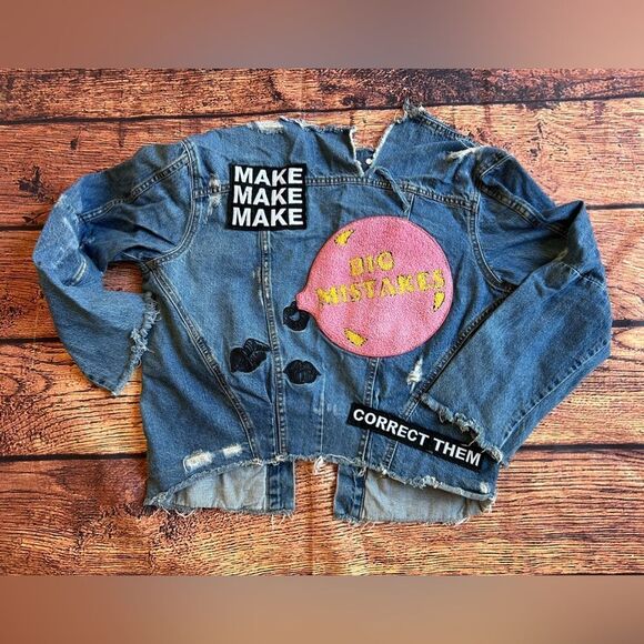 Trafaluc Denimwear Zara Embroidered‎ Jean Jacket Small - Picture 5 of 8